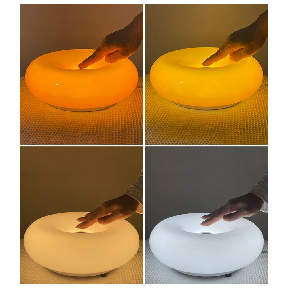Cute Donut Lamp Orange / White Table Lamp - Cueteks