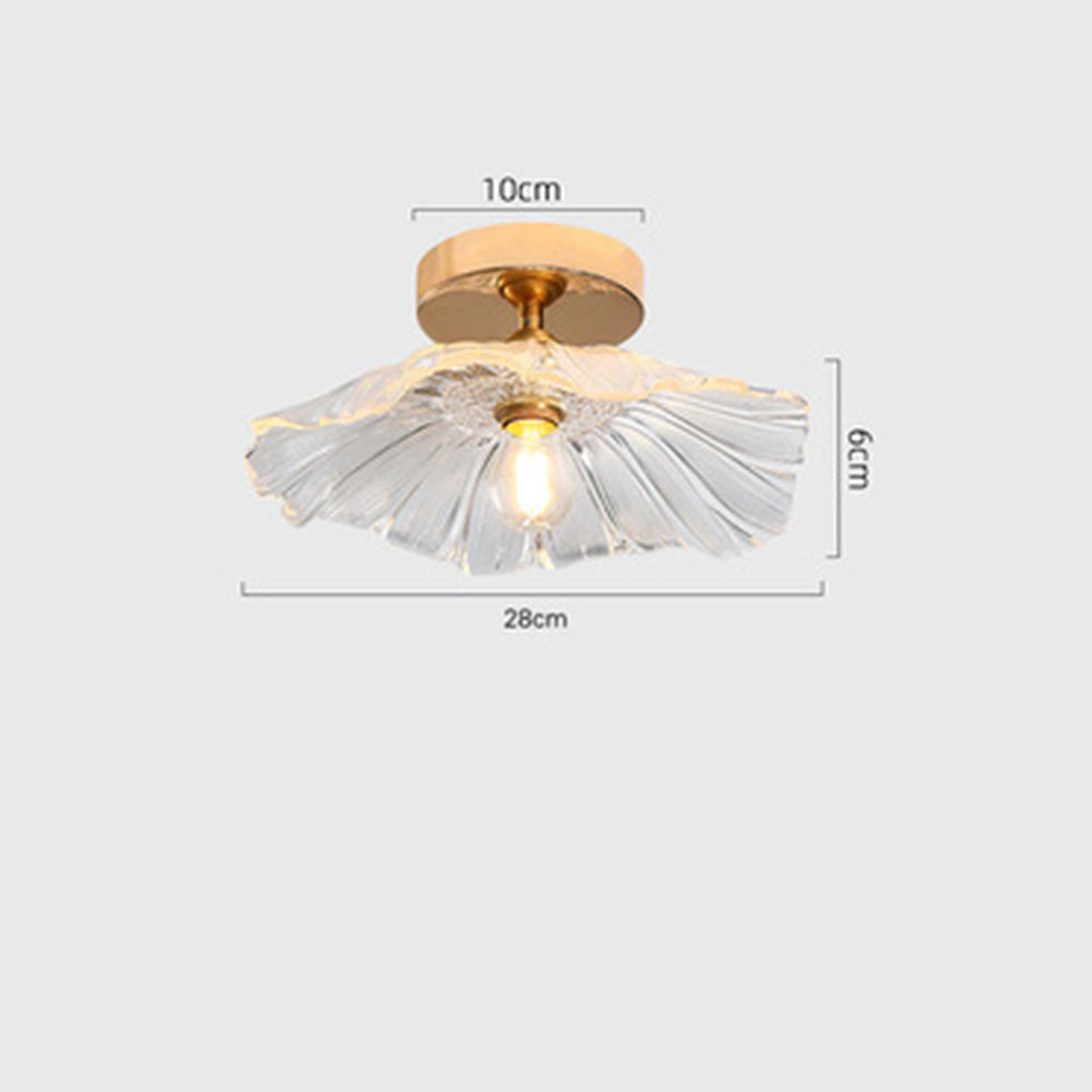 Simple Glass Semi Flush Ceiling Lights - Cueteks
