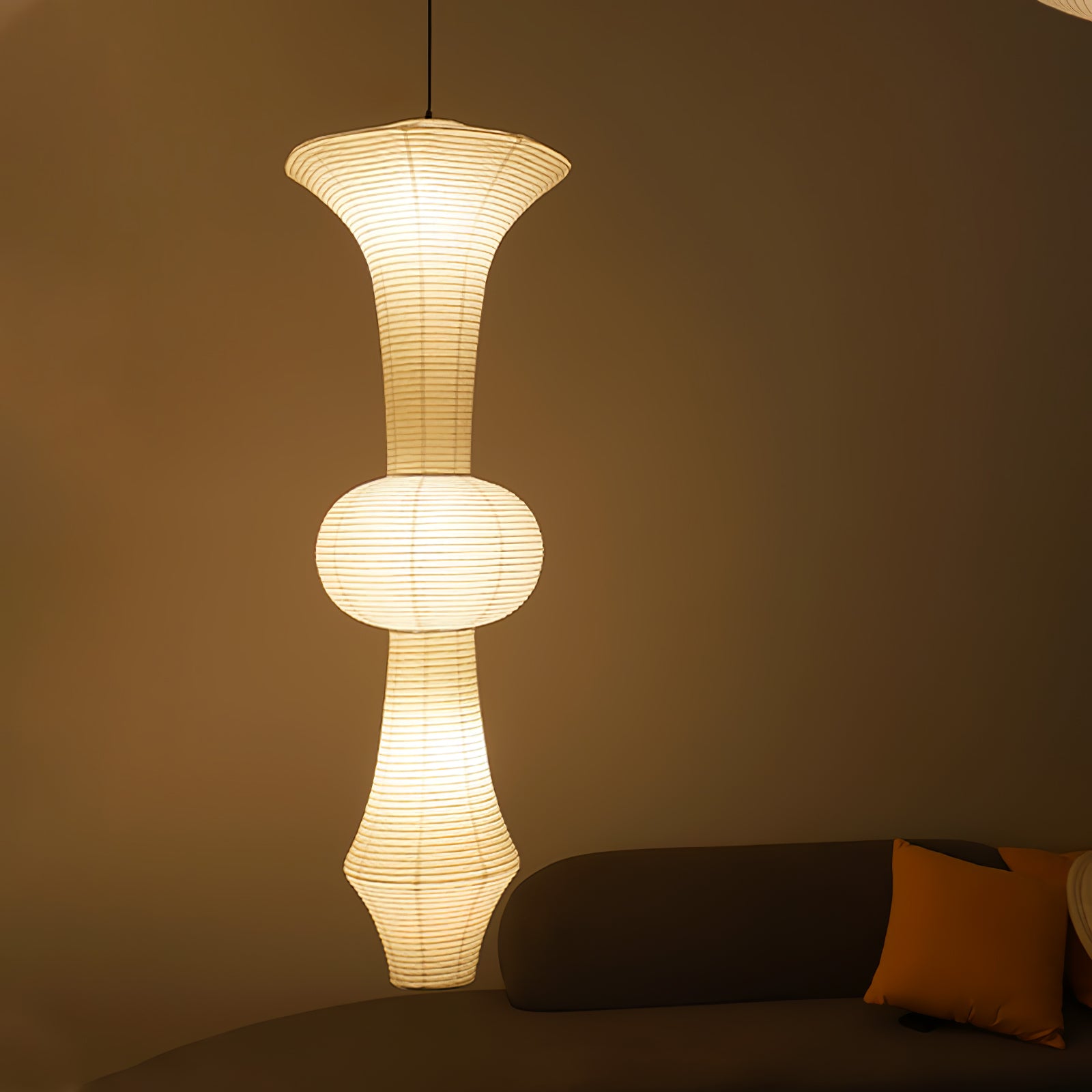 Washi Paper E Pendant Light - Cueteks