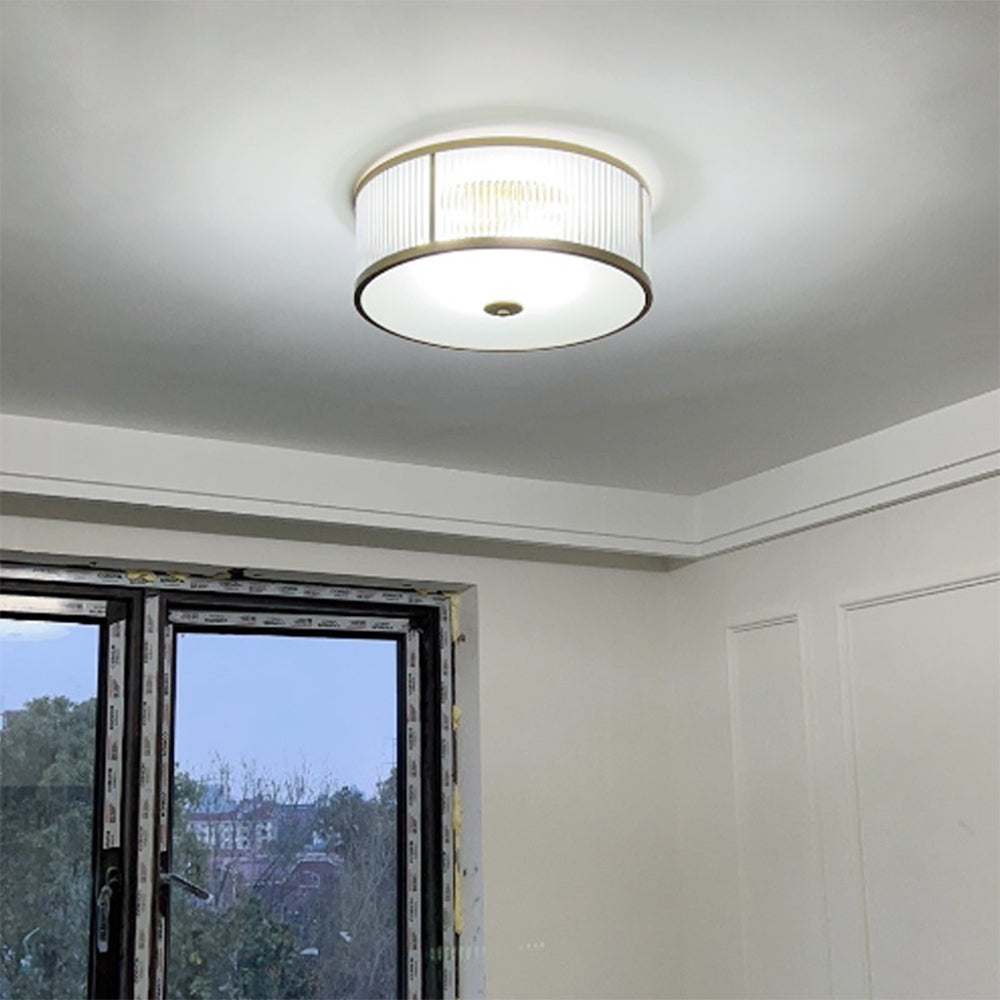 Vintage Round Simple Brass Ceiling Lamps - Cueteks
