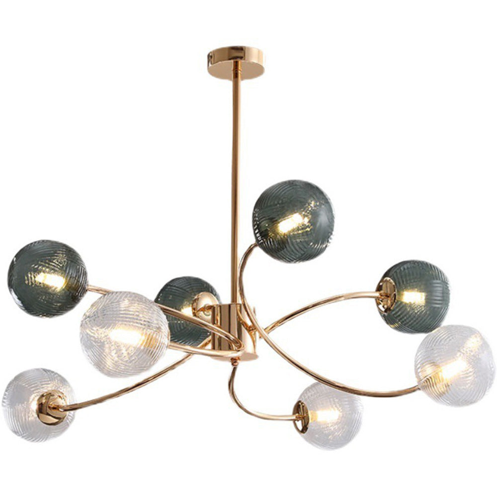 Modern Iron Glass Gold LED Pendant Farmhouse Ceiling Light - Cueteks