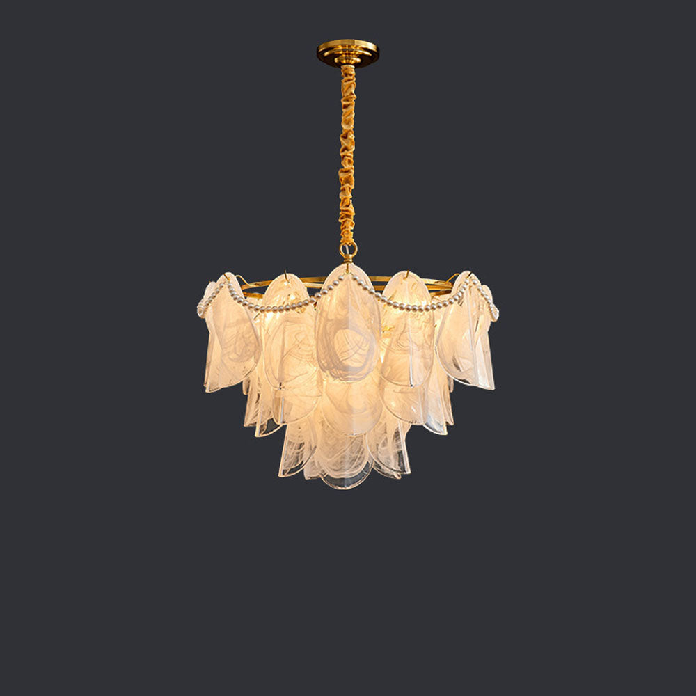 Contemporary Cloud-Inspired Frosted Glass Living Room Chandelier - Cueteks