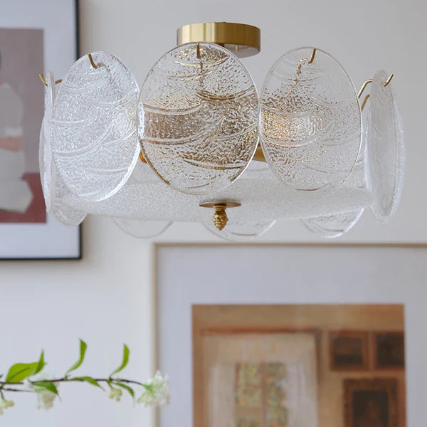 Modern Style Retro Glass Petals Ceiling Lamp - Cueteks