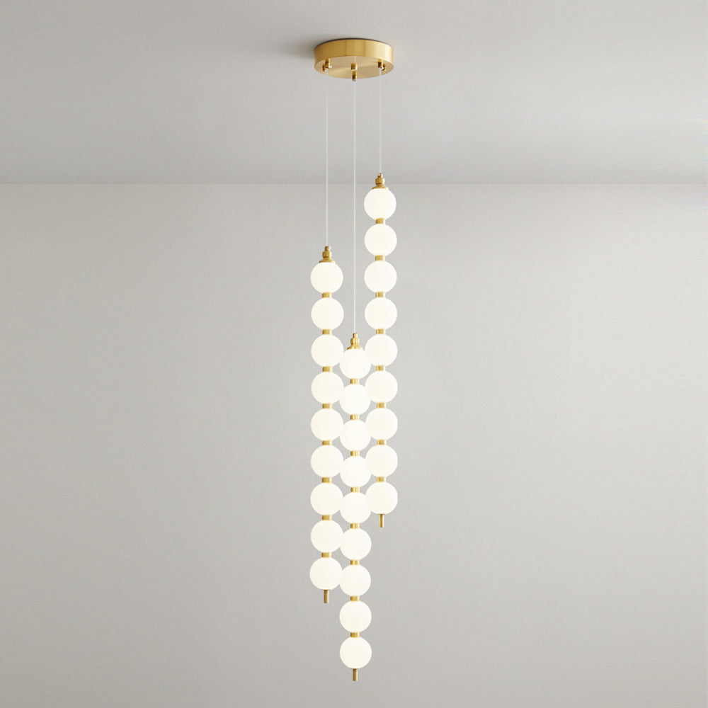 Contemporary LED White Ball Pendant Light - Cueteks
