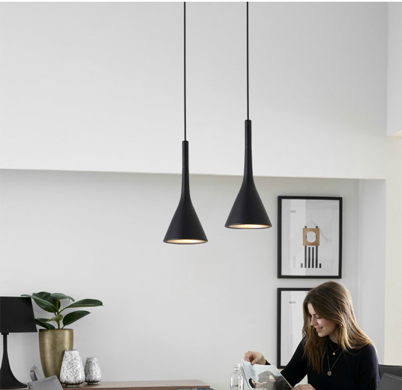 Morandi Nordische Moderne LED Pendelleuchte, Schwarz - Cueteks