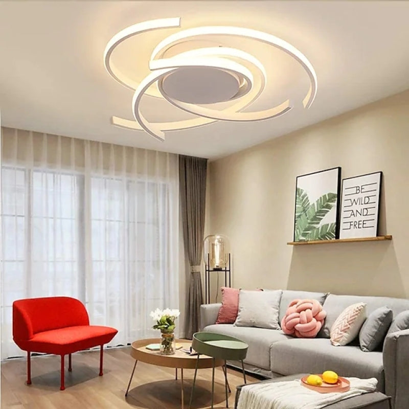 Lacey Moderne LED Deckenleuchte Dimmbar mit Fernbedienung - Cueteks