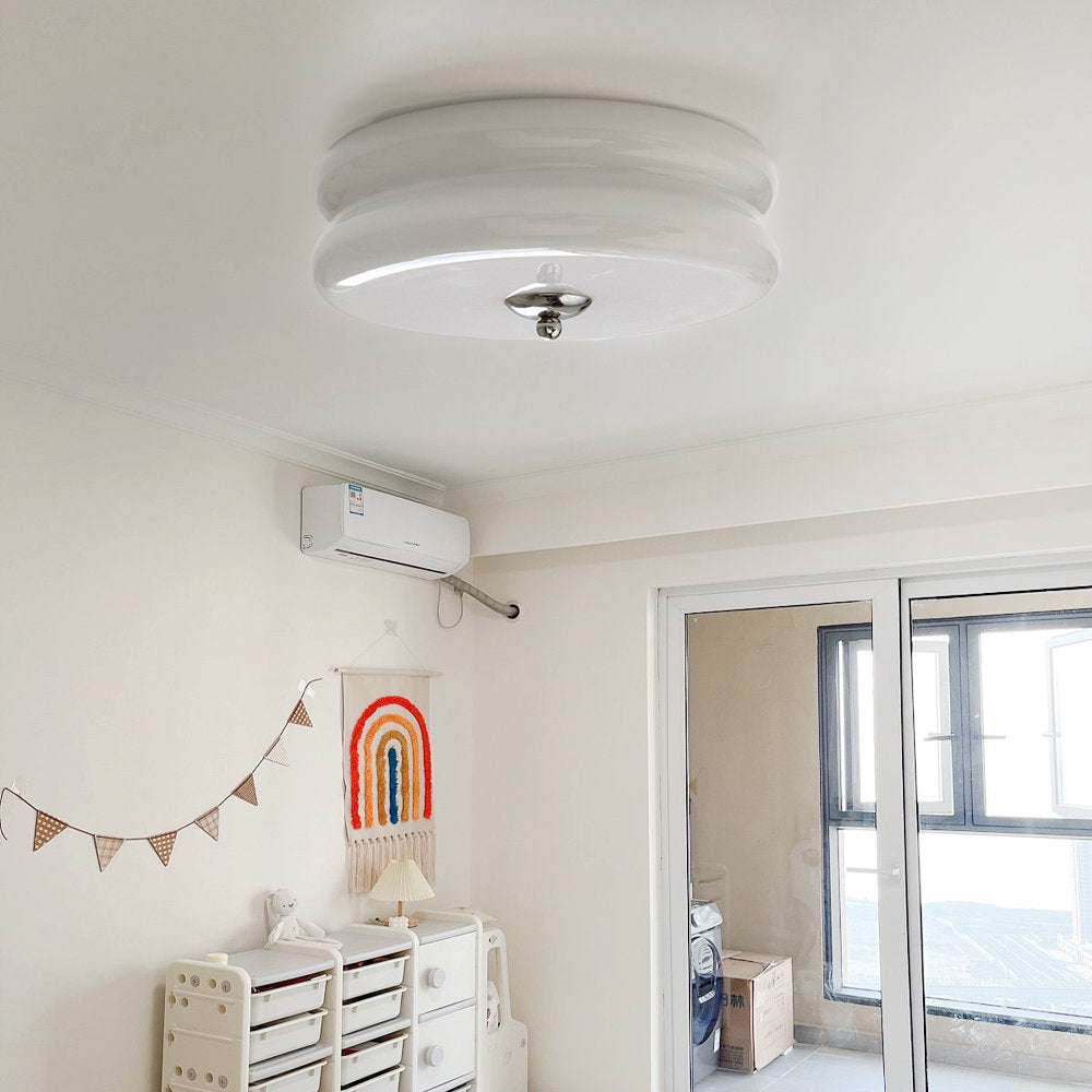 Art Deco Cream Cake Ceiling Light - Cueteks