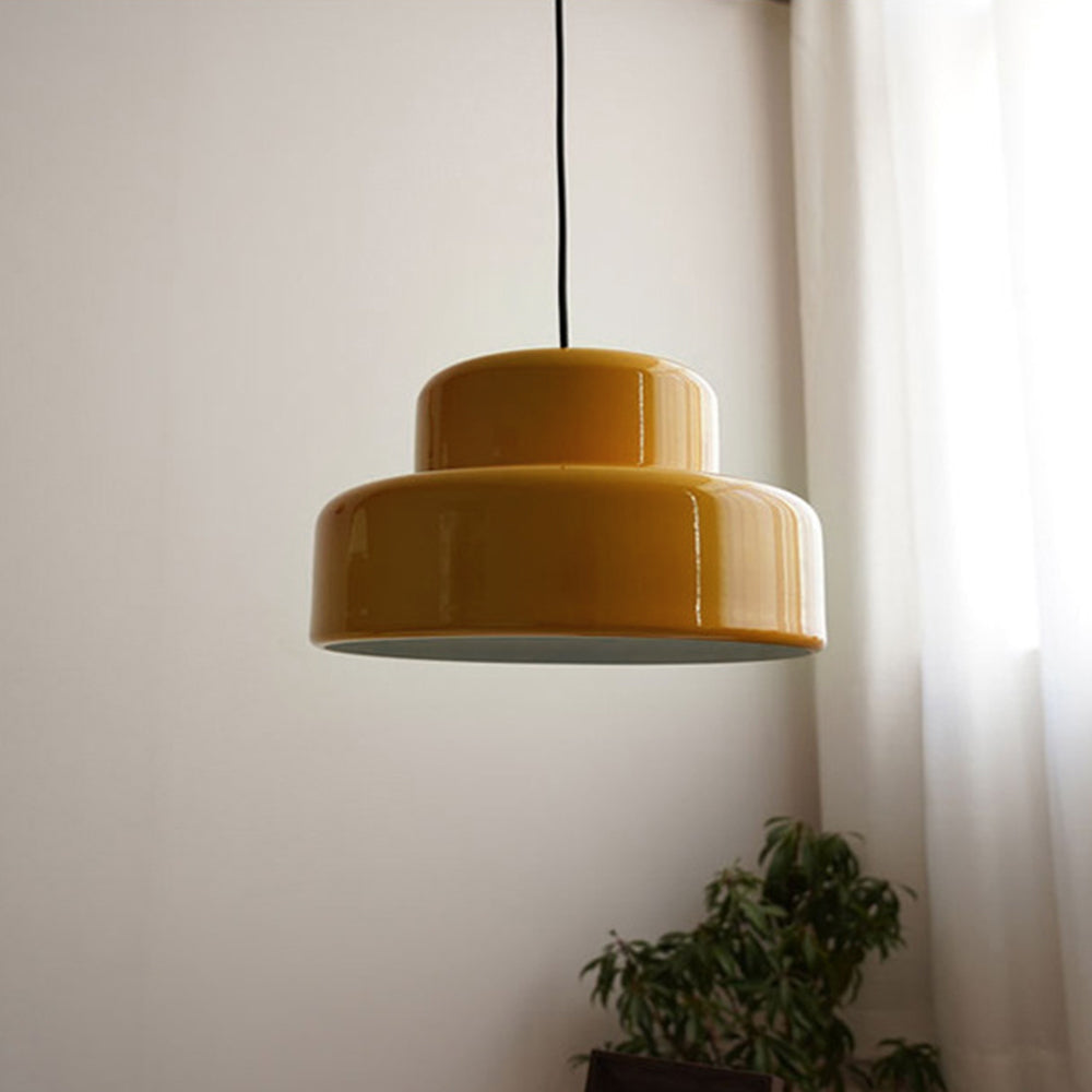 Bauhaus Vintage Orange Warm Pendant Light For Dining Room - Cueteks