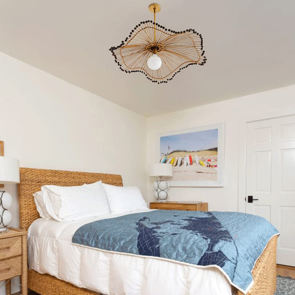 Modern Waverly Handwoven Rattan Pendant Light - Cueteks