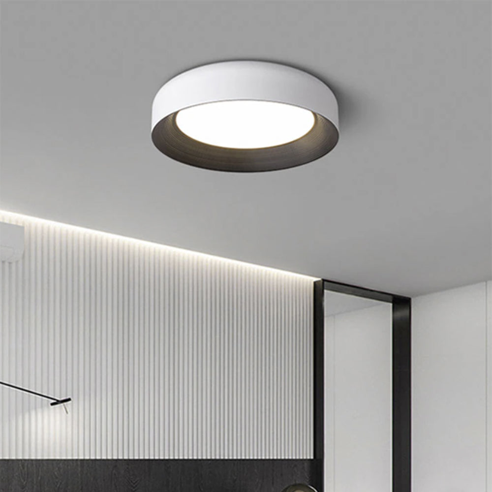 Modern LED Metal Ceiling Lamp Flush Mount Black Ceiling Light - Cueteks