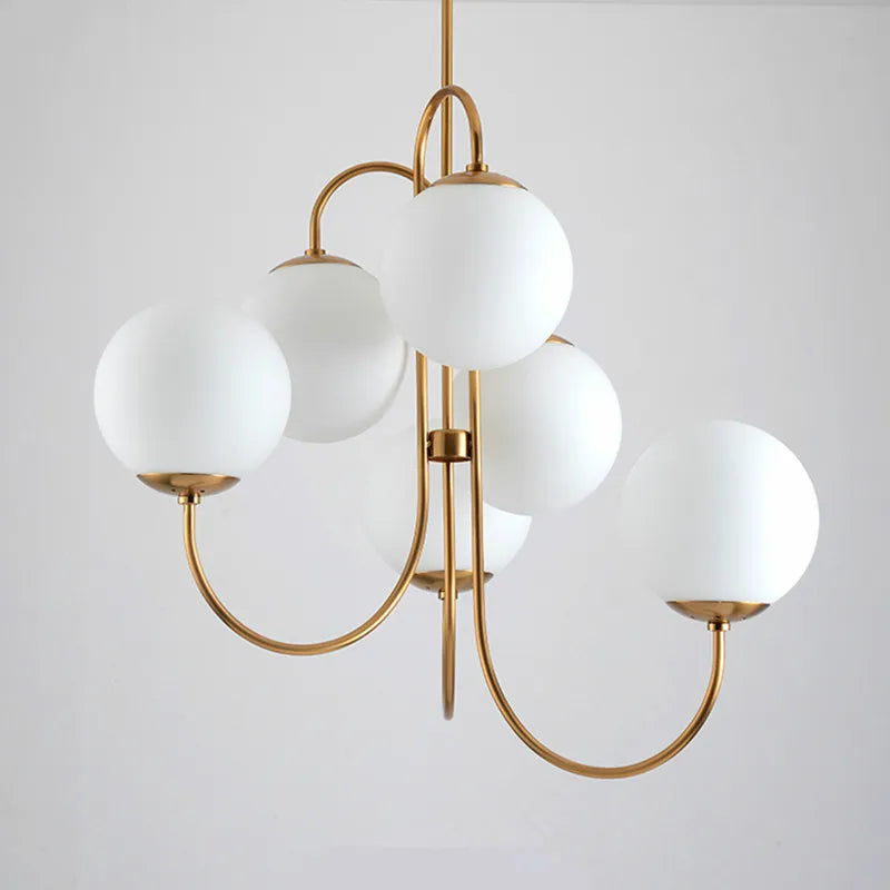 Metal Glass Vintage Chandelier - Cueteks