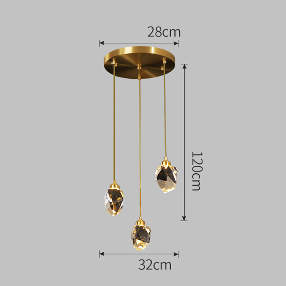 Creative Modern Crystal Gold Raindrop Chandelier - Cueteks