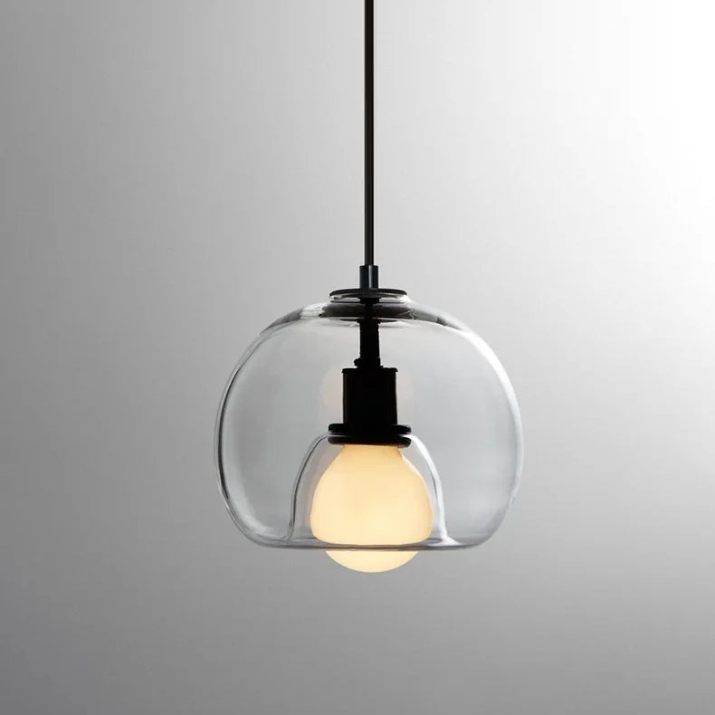 Handblown Stained Glass Orb Pendant Light Lampshade - Cueteks