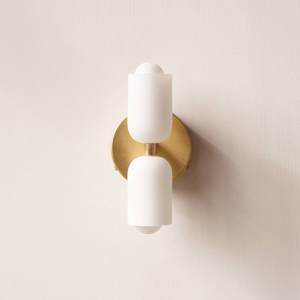 Modern Creamy Double Heads Wall Sconce - Cueteks