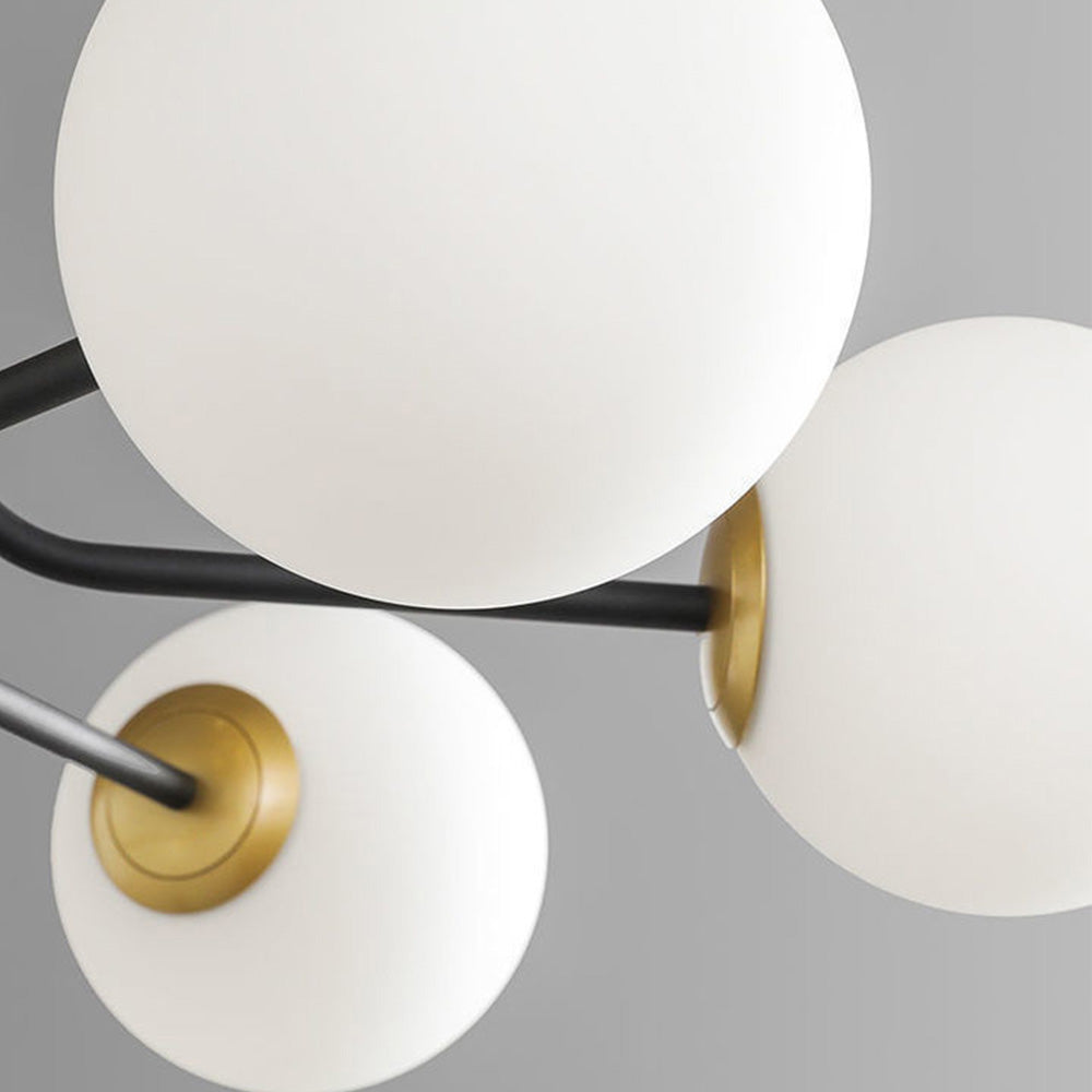 Black Gold Sputnik Chandelier Modern Pendant Light - Cueteks