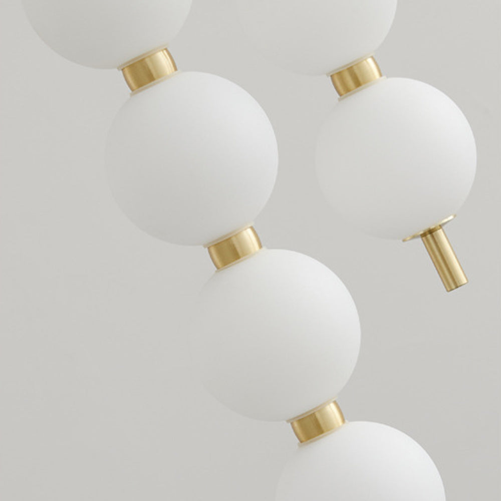 Contemporary LED White Ball Pendant Light - Cueteks