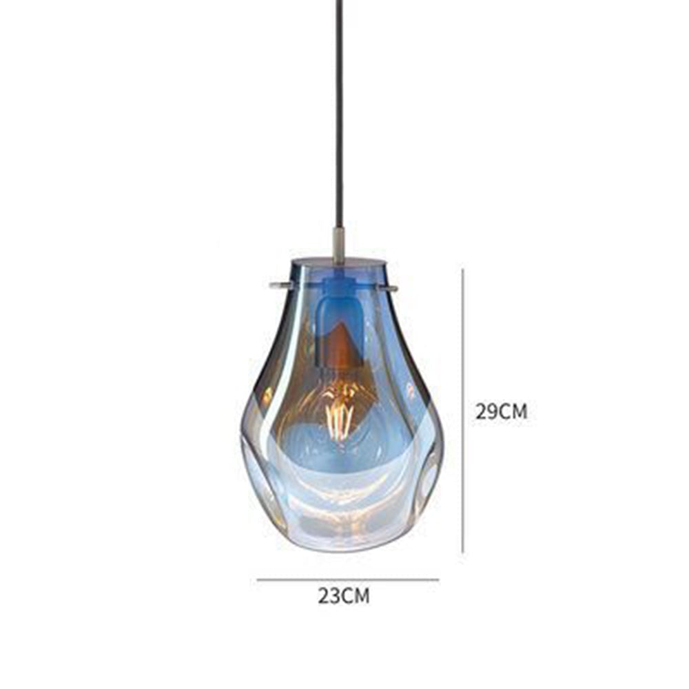 Handcrafted Irregular Shape Glass Pendant Lighting - Cueteks
