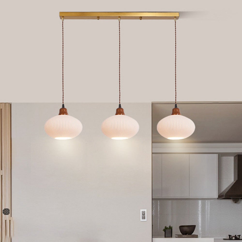 Vintage Nordic Ceramic White Pendant Light For Dining Room - Cueteks