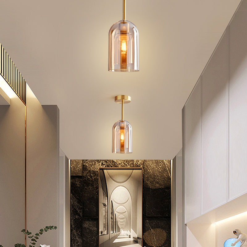 Sanna Deckenleuchte/Pendelleuchte 4 Stile Reines Kupfer&Glas - Cueteks