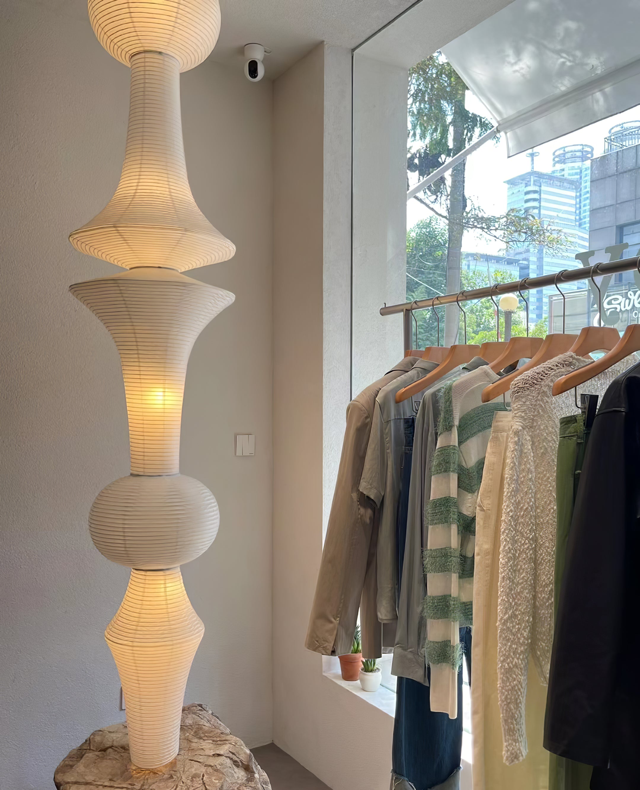 Washi Paper E Pendant Light - Cueteks
