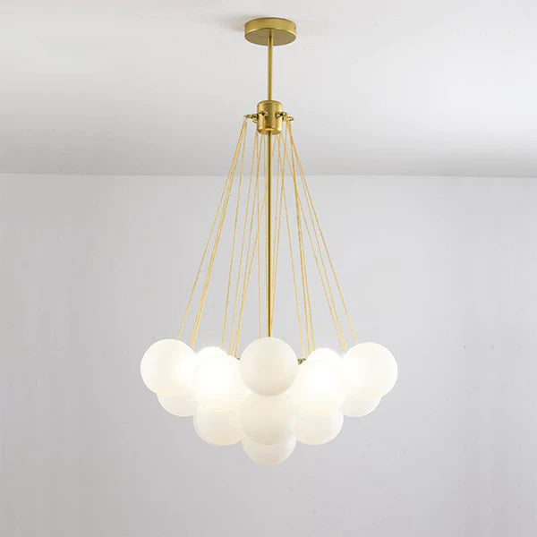 Bubble Chandelier Nordic Frosted Glass Ball Chandelier for Dining Room - Cueteks