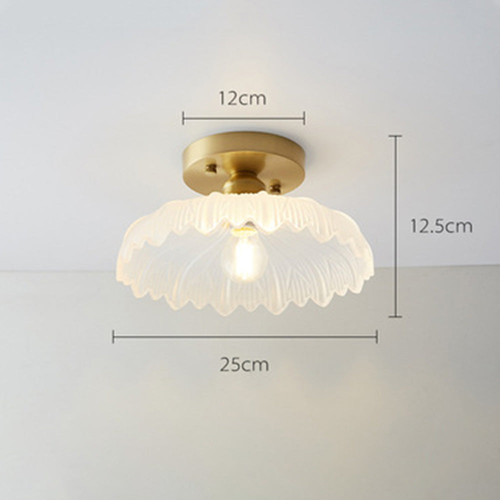 Simple Glass Semi Flush Ceiling Lights - Cueteks