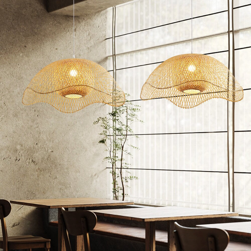 Bamboo Woven Hanging Lighting - Cueteks
