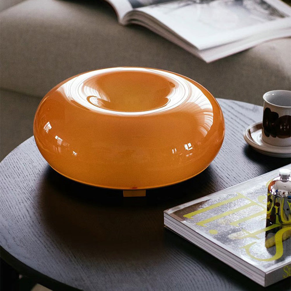 Cute Donut Lamp Orange / White Table Lamp - Cueteks