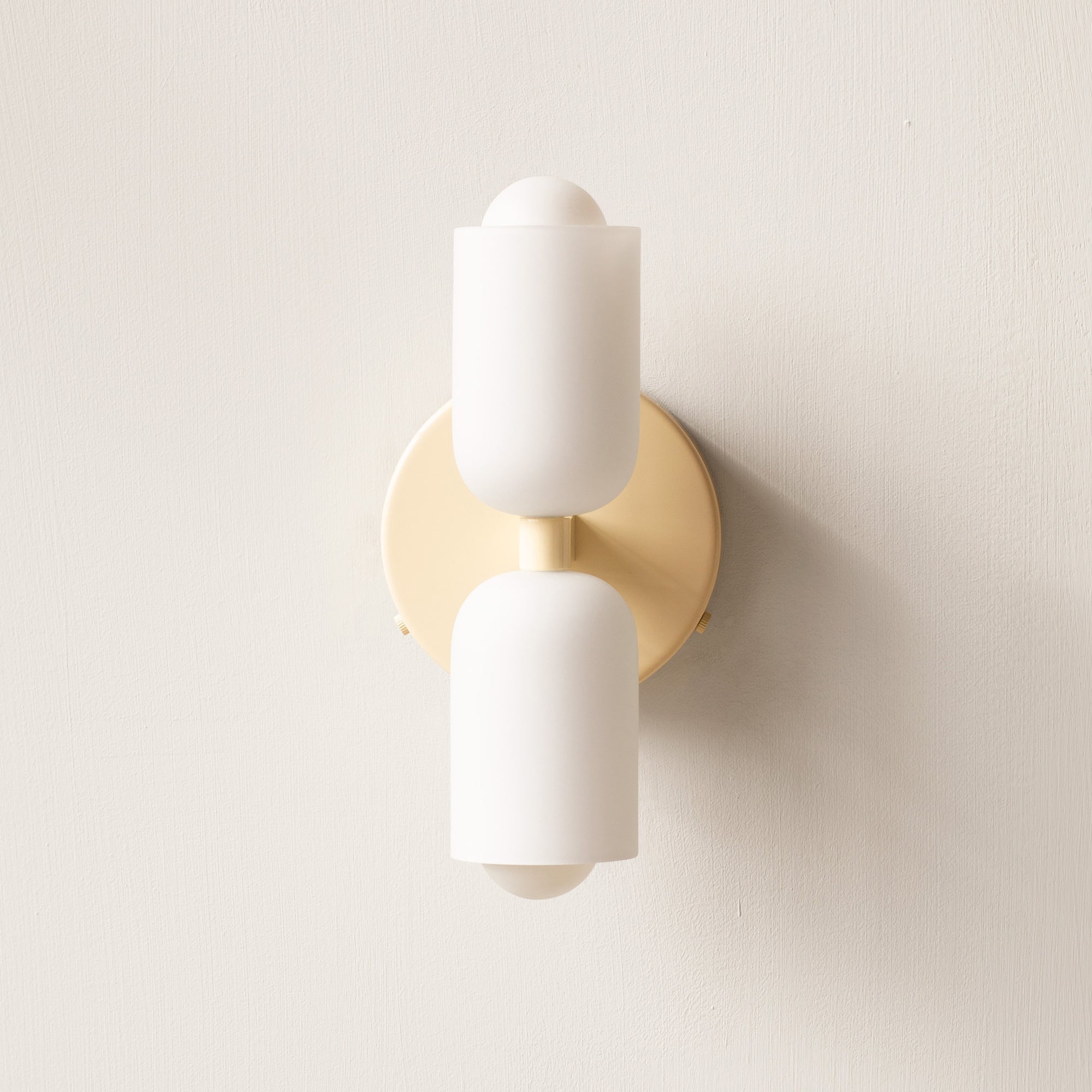 Modern Creamy Double Heads Wall Sconce - Cueteks