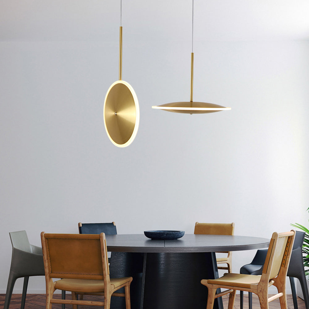 Modern Gold Chandelier Round Restaurant Lamps - Cueteks