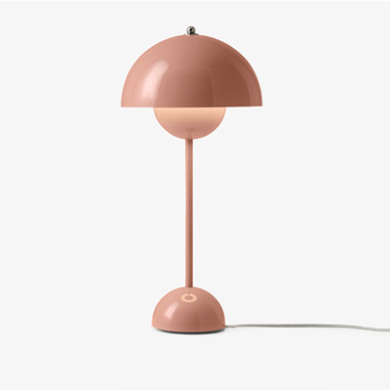 Morandi Mushroom Table Lamp, Rechargeable, Multi Colors, Metal - Cueteks
