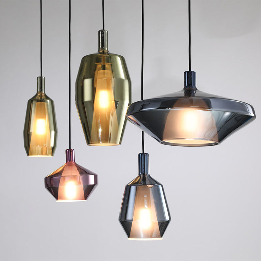 Modern Multicolored Glass Pendant Lamp for Dining - Cueteks