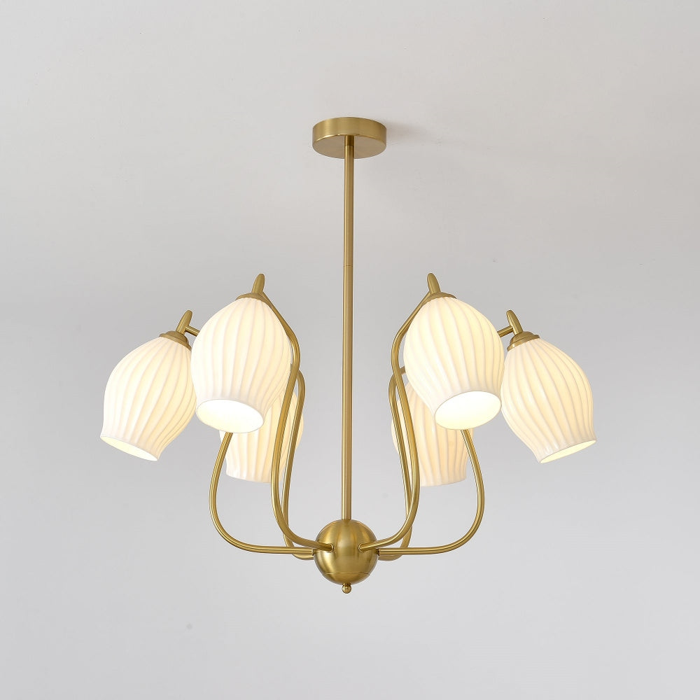 Modern Ceramics Flower shaped Warm Chandelier - Cueteks