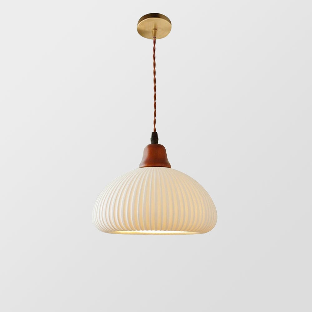 Vintage Nordic Ceramic White Pendant Light For Dining Room - Cueteks