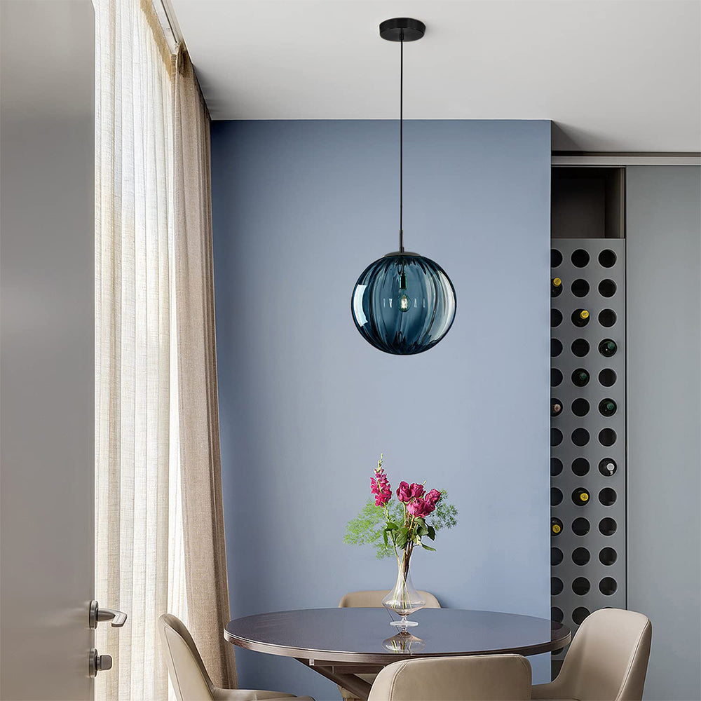 Modern Simple Round Glass Pendant Light - Cueteks