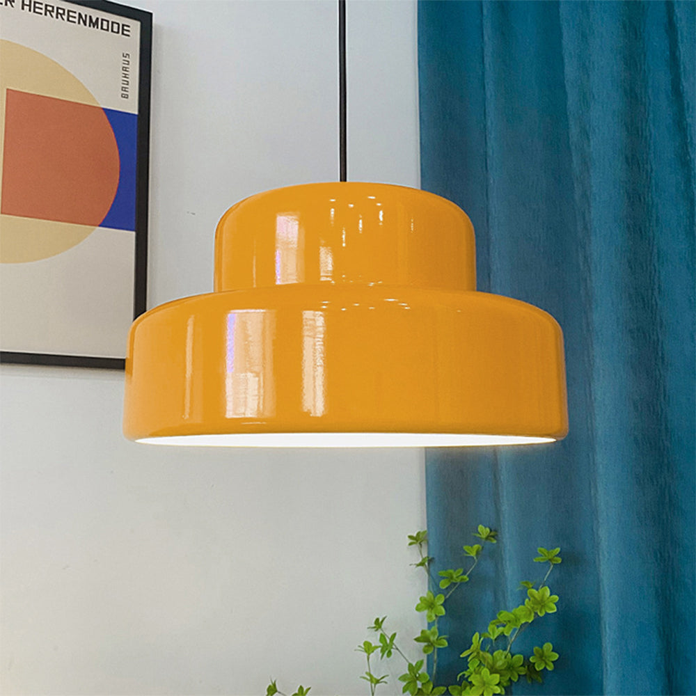 Bauhaus Vintage Orange Warm Pendant Light For Dining Room - Cueteks