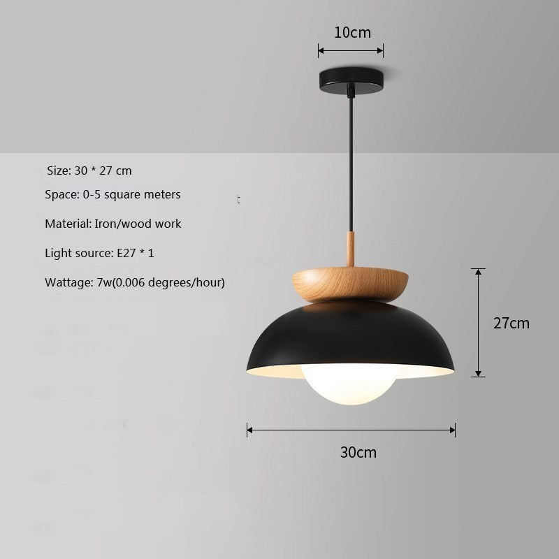Pendant diagram with 30 cm width, 27 cm body and 10 cm canopy marks