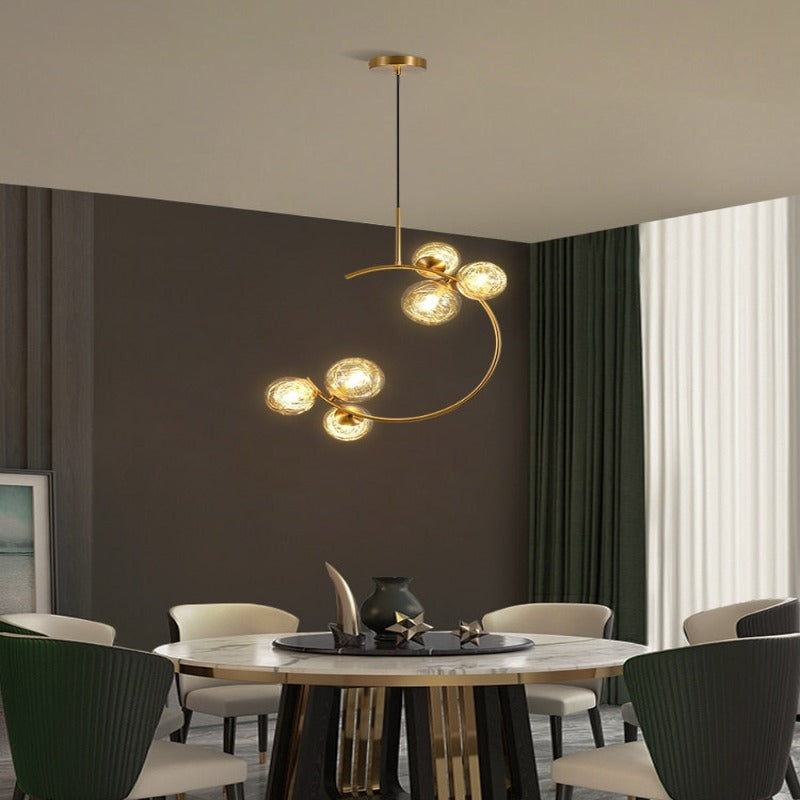 Glaskugel Deckenleuchte Goldene Lampen - Cueteks