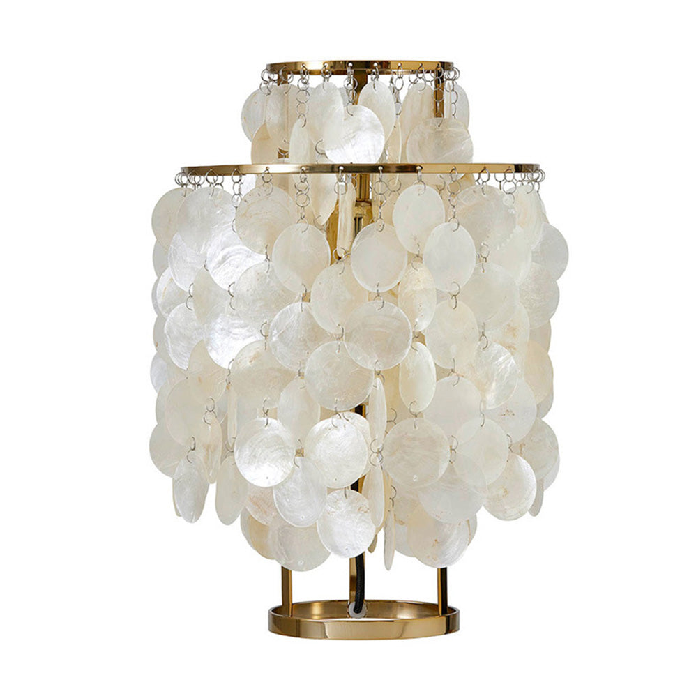 Danish Seashell Pearl Wind Chimes Decorative Table Lamp - Cueteks
