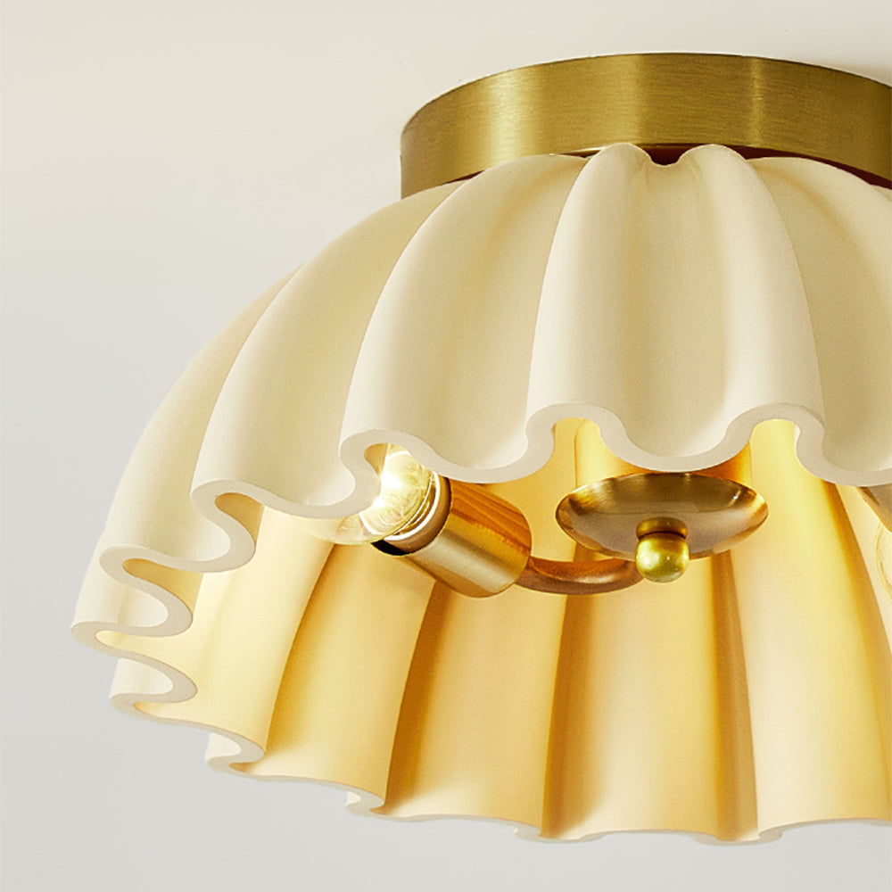 Vintage French Resin Entrance Ceiling Light - Cueteks