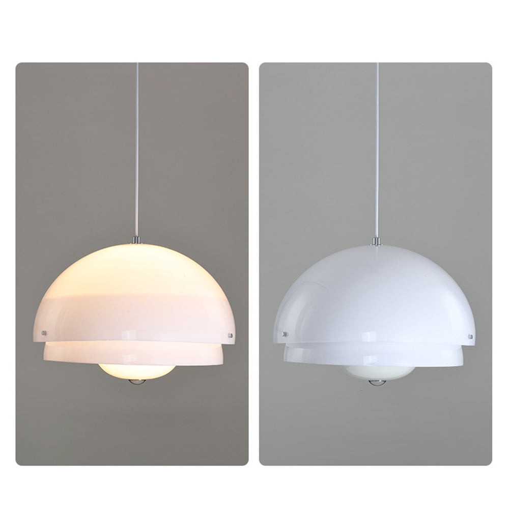 Modern Nordic Style Tiered Glass White Pendant - Cueteks