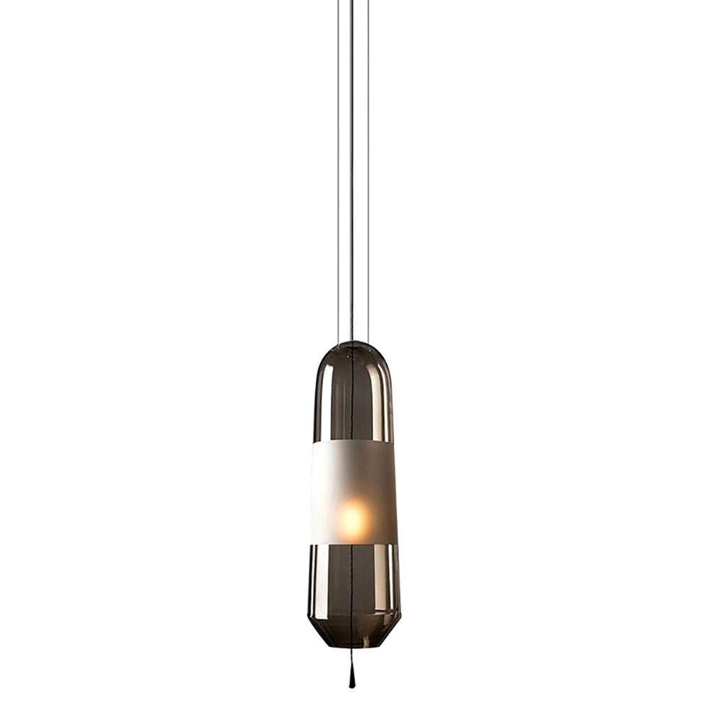 Designer Capsule Shaped Glass Pendant Lamp - Cueteks