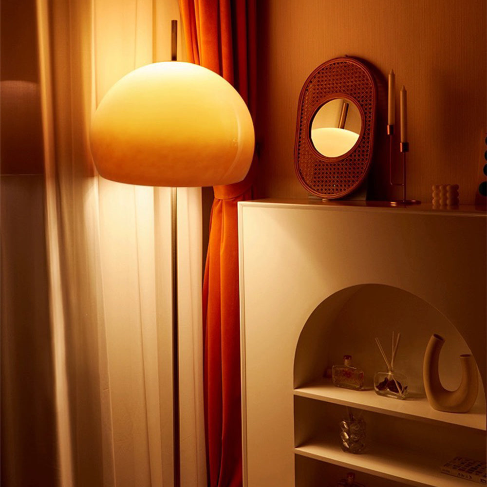 Bauhaus Mushroom Shape Medieval Vintage Glass Floor Lamp - Cueteks