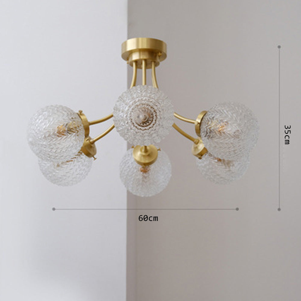 Mid Century Circle Metal Chandelier For Living Room - Cueteks