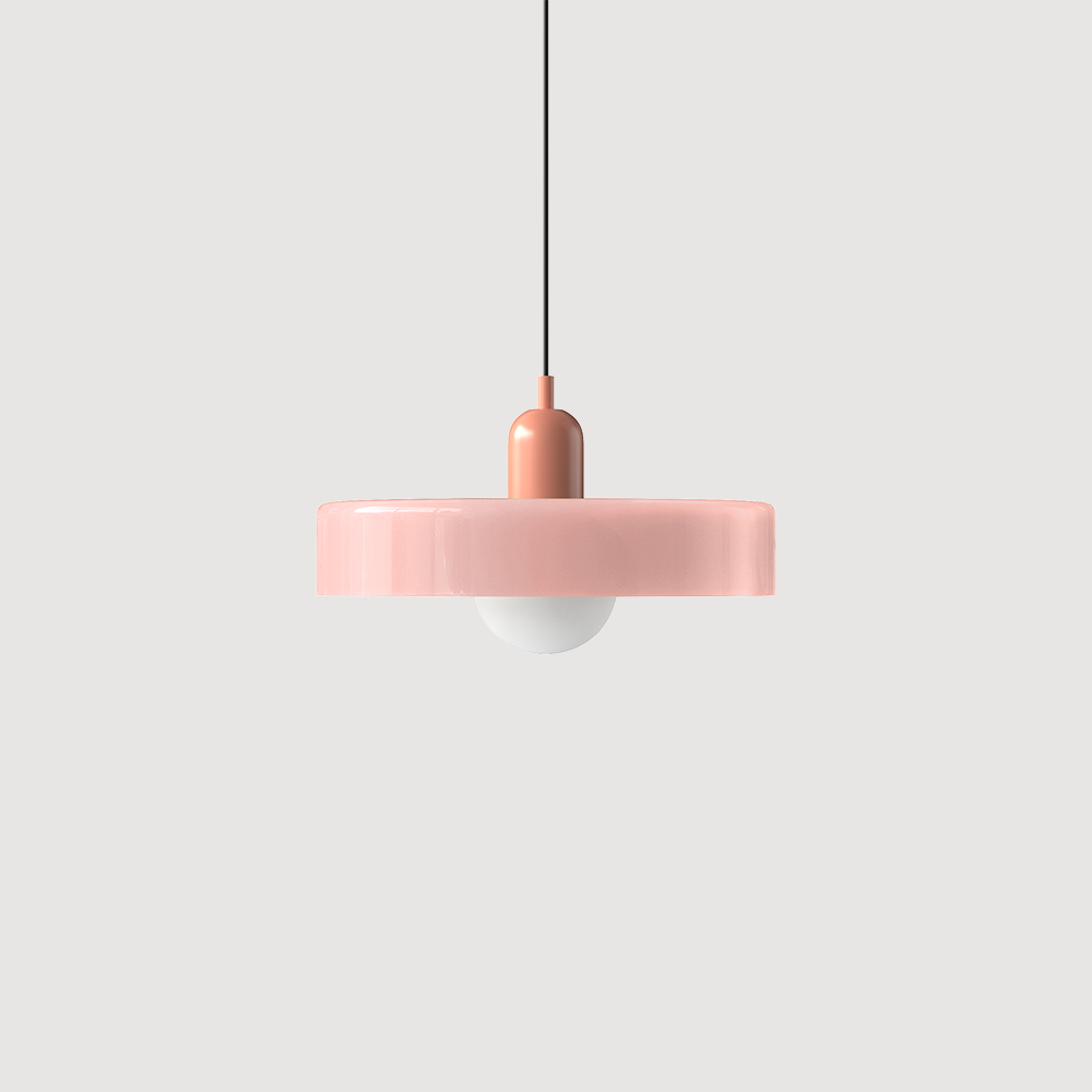 Morandi Disc Orb Bauhaus Colorful Glass Pendant Light - Cueteks