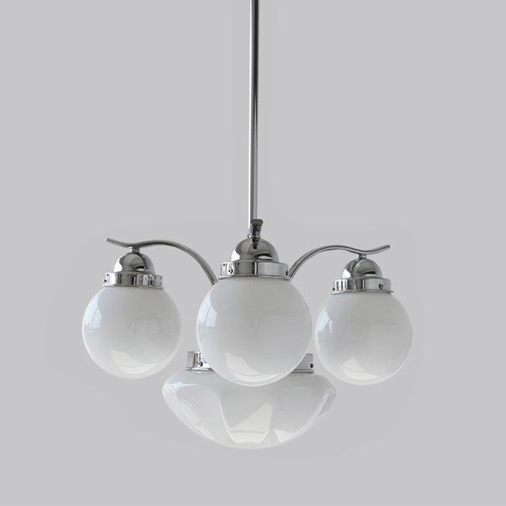 Vintage Ryttenberg Glass Chandelier - Cueteks
