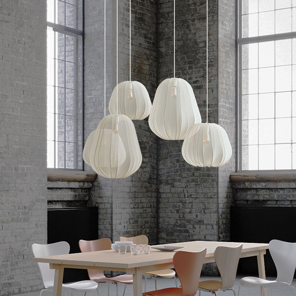 Nordic 1-Light Fabric Lampshade Shade Pendant Lamp - Cueteks