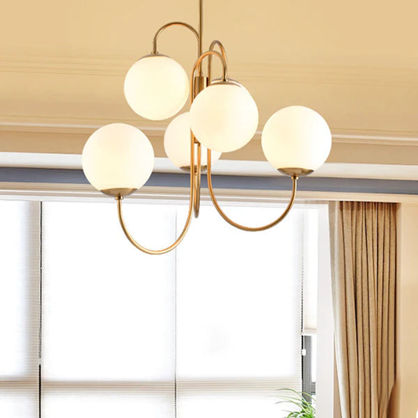 Metal Glass Vintage Chandelier - Cueteks