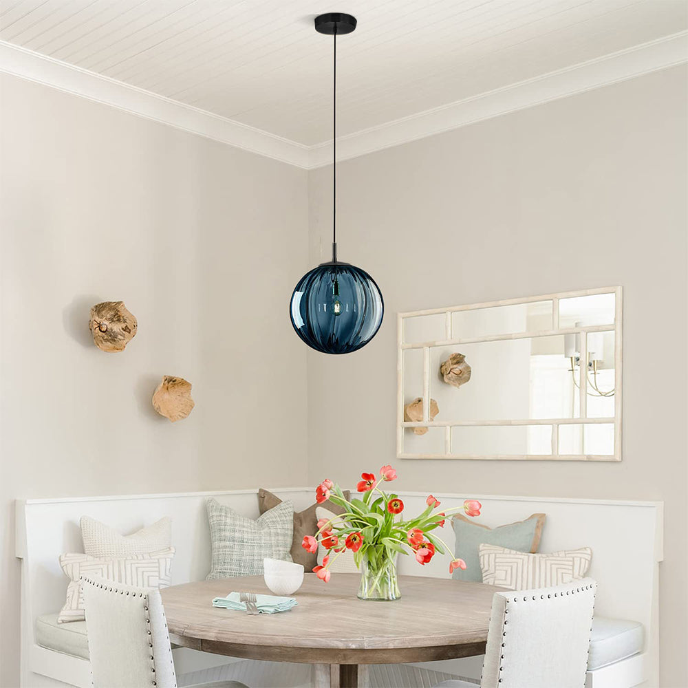 Modern Simple Round Glass Pendant Light - Cueteks