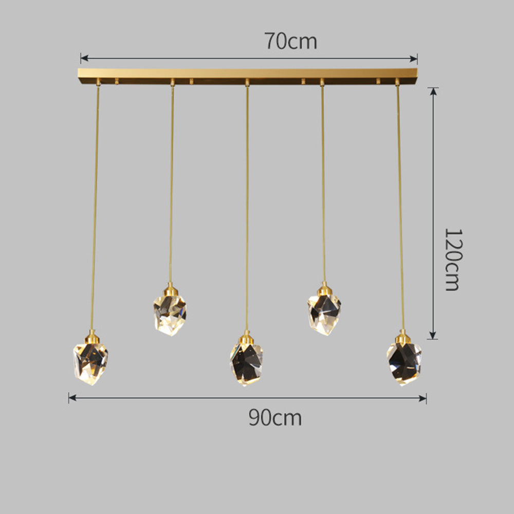 Creative Modern Crystal Gold Raindrop Chandelier - Cueteks